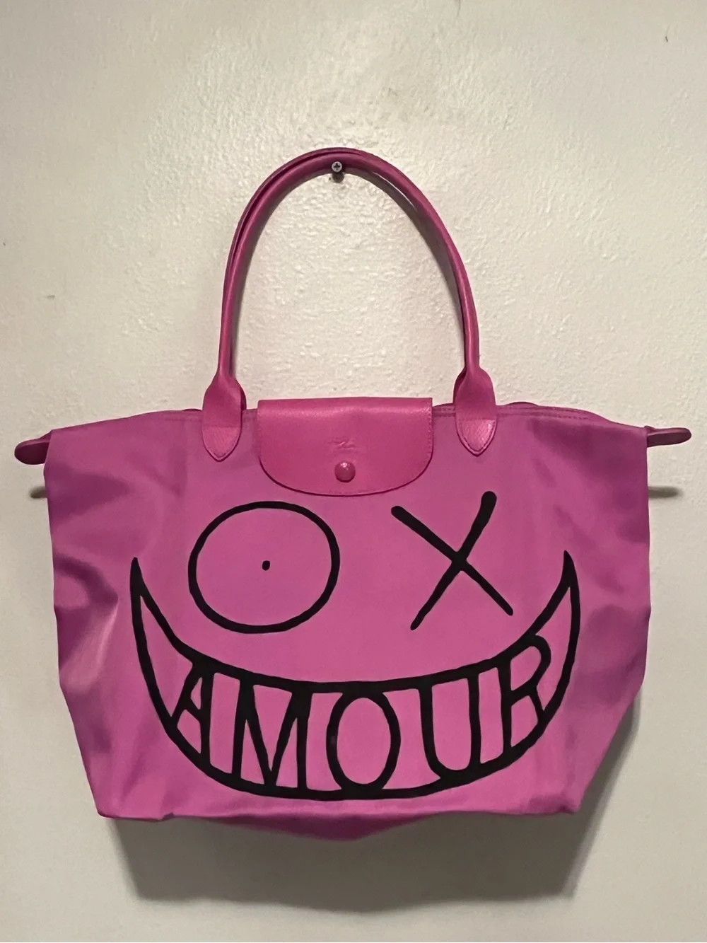 Longchamp Pink 'Amour' Printed Tote Bag - Picture 8 of 15
